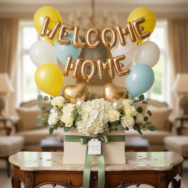 Welcome Home Balloon & Flowers Box - Image 12