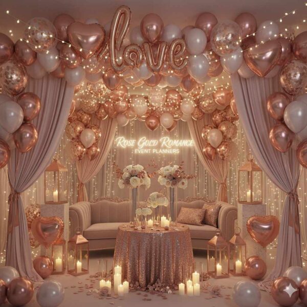 Rose Gold Romance Room Decor - Image 9