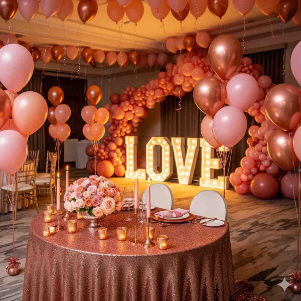 Rose Gold Romance Room Decor - Image 10