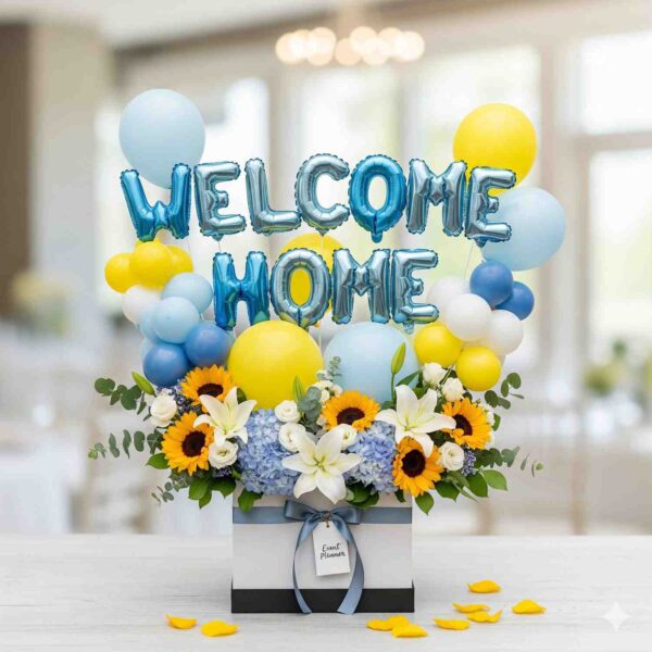 Welcome Home Balloon & Flowers Box - Image 16