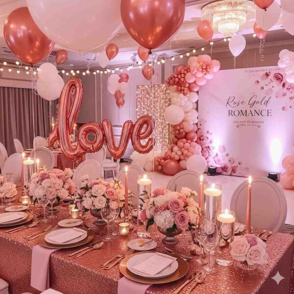 Rose Gold Romance Room Decor - Image 14