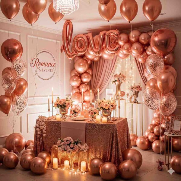 Rose Gold Romance Room Decor - Image 15