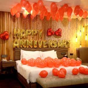 Rose Gold And Black Anniversary Surprise